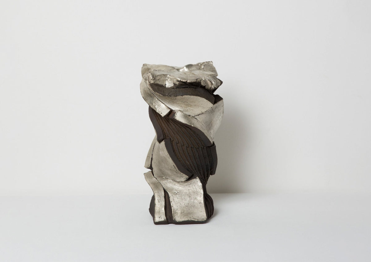 TANKA WITH SILVER SCULPTURAL FORM BY SHOZO MICHIKAWA