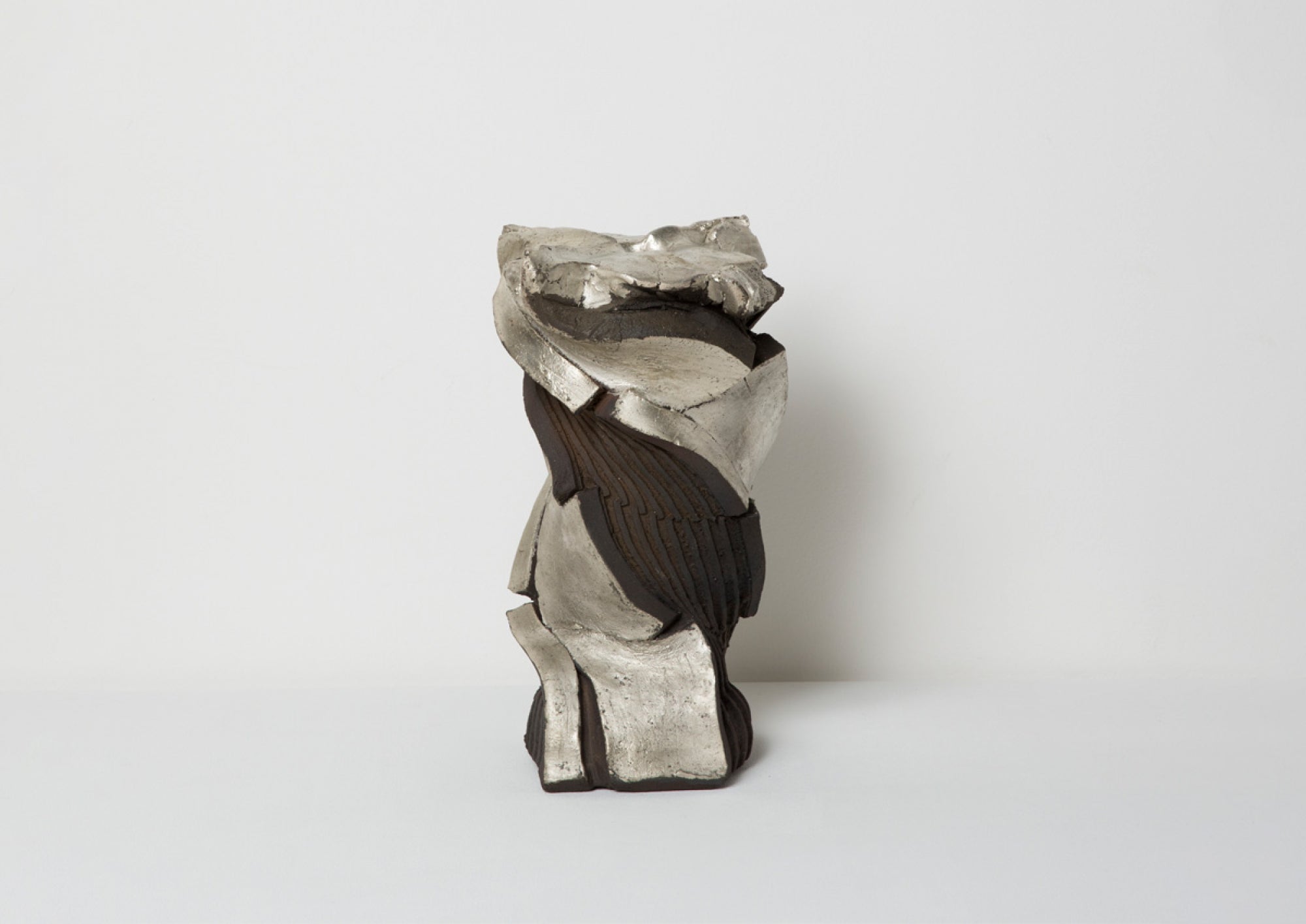 TANKA WITH SILVER SCULPTURAL FORM BY SHOZO MICHIKAWA