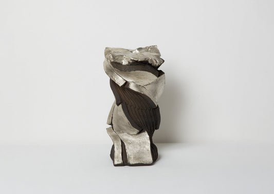 TANKA WITH SILVER SCULPTURAL FORM BY SHOZO MICHIKAWA