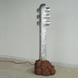 Hammered Aluminum Lamp