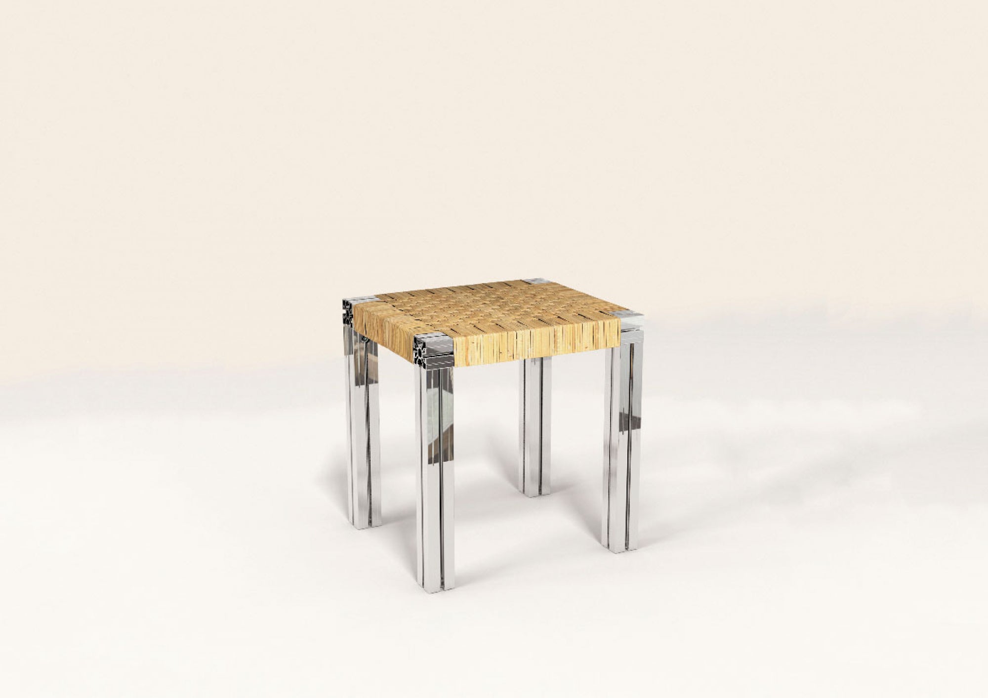 Anodised Wicker Stool