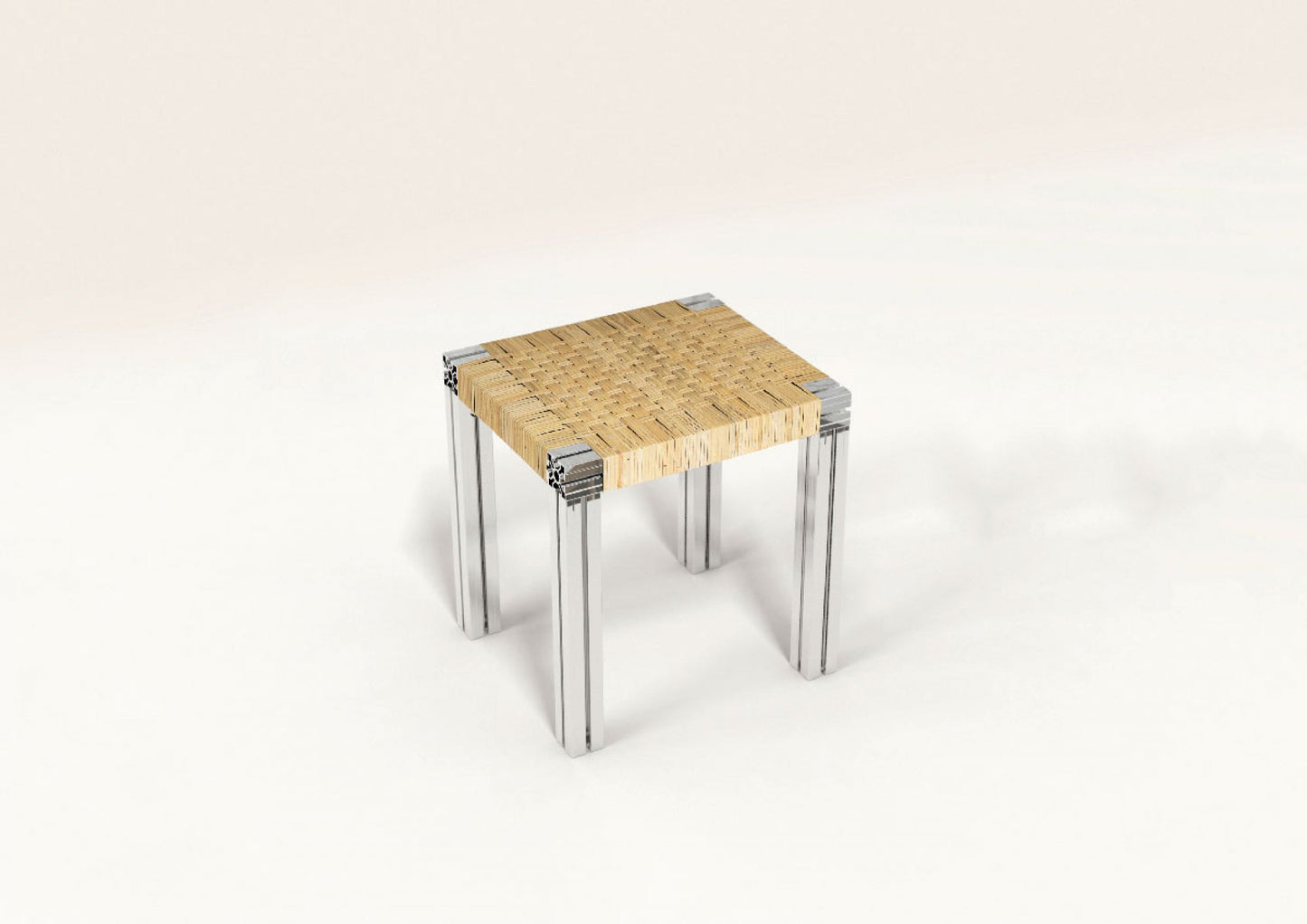 Anodised Wicker Stool