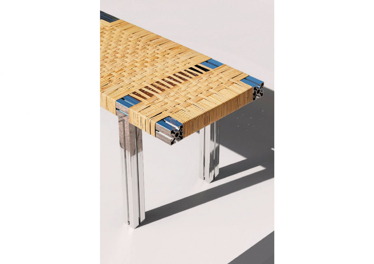 Anodised Wicker Bench