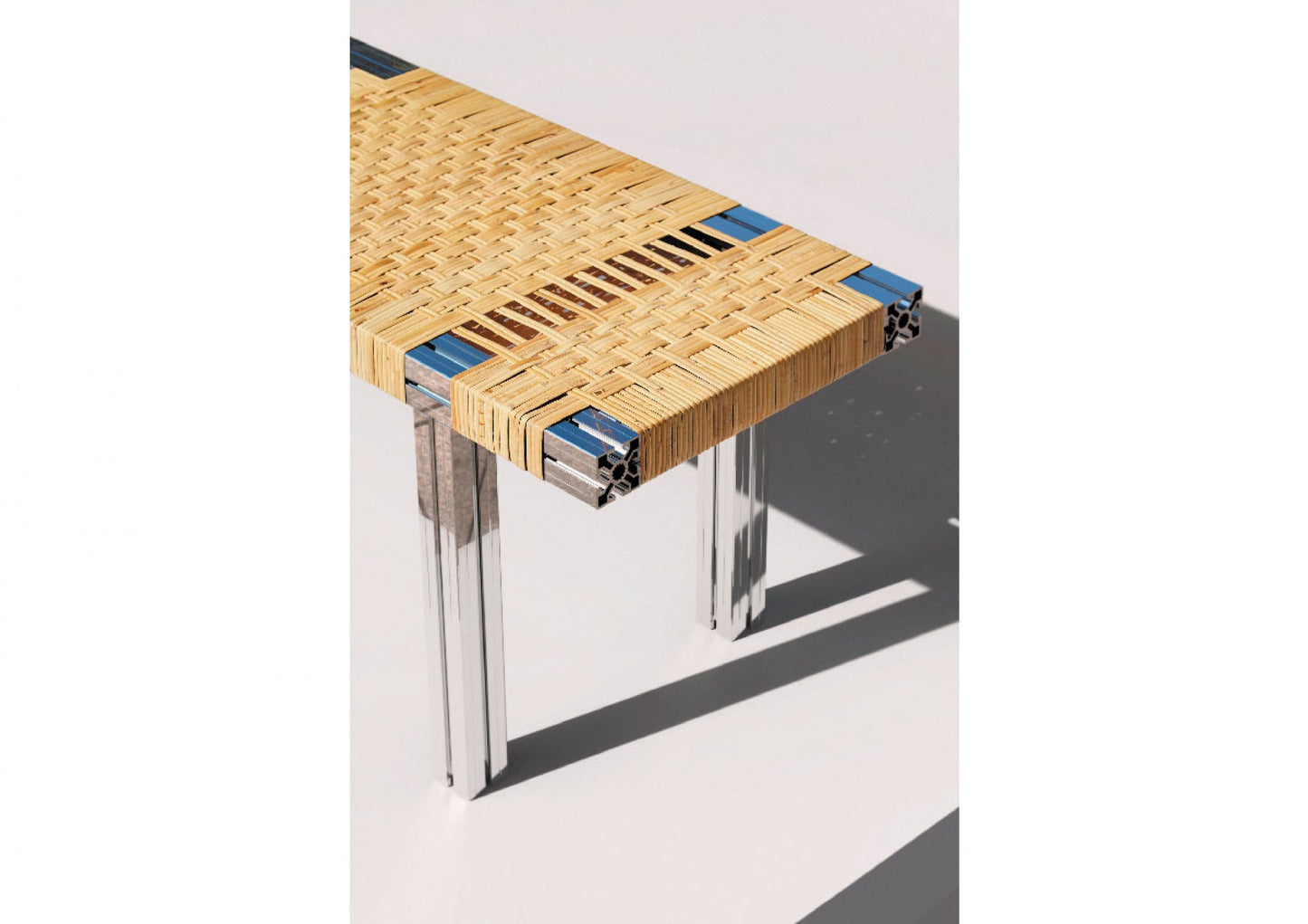 Anodised Wicker Bench